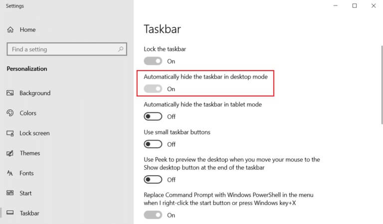 switch-On-the-toggle-for-automatically-hide-the-Taskbar-in-desktop-mode-768x450-1 كيفية إنشاء سطح مكتب مبسط على Windows 10