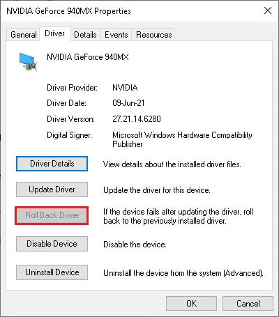 switch-to-the-driver-tab-and-select-roll-back-driv-1 إصلاح مشكلة تعطل Discord باستمرار