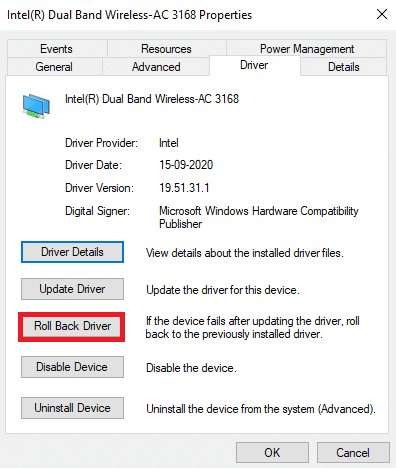 switch-to-the-driver-tab-and-select-roll-back-driv-3 إصلاح خطأ فشل تحديث المشغل Warframe