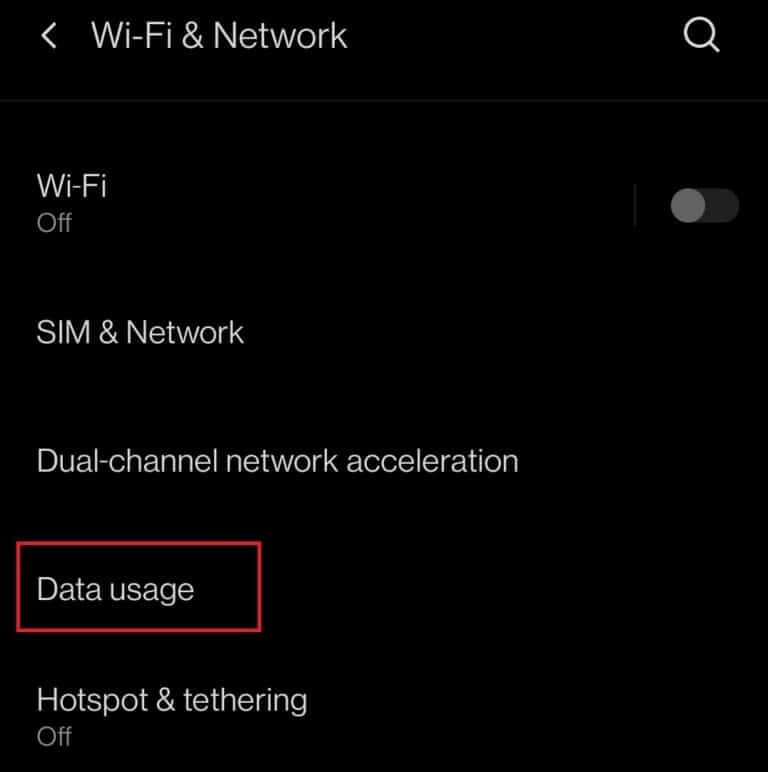 tap-data-usage-768x772-1 14 طريقة لإصلاح عدم عمل 4G على Android