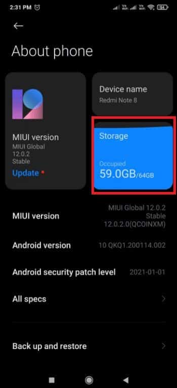 tap-on-storage إصلاح نظام العملية لا يستجيب على Android