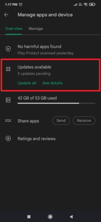 tap-on-updates-available إصلاح نظام العملية لا يستجيب على Android
