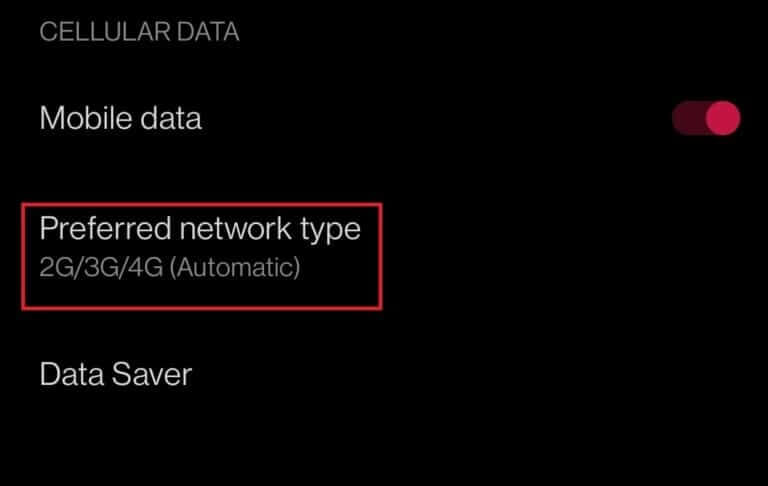 tap-preferred-network-type-768x486-1 14 طريقة لإصلاح عدم عمل 4G على Android