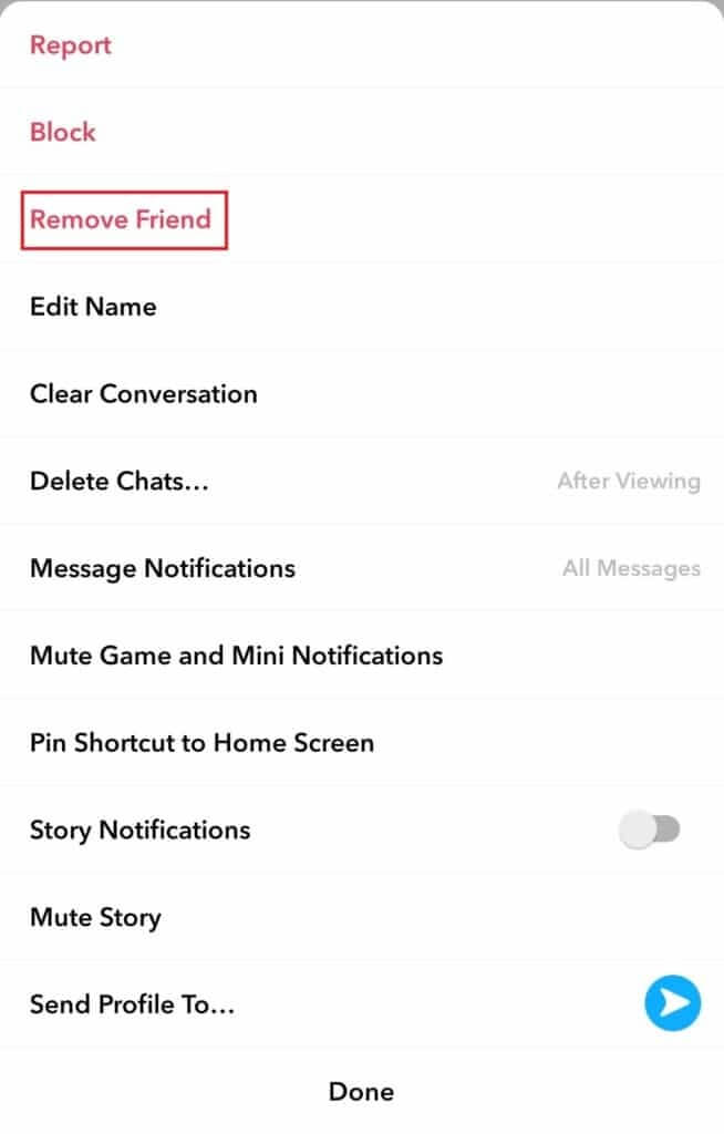 tap-remove-friend-654x1024-1 إصلاح عدم تحميل القصص على Snapchat