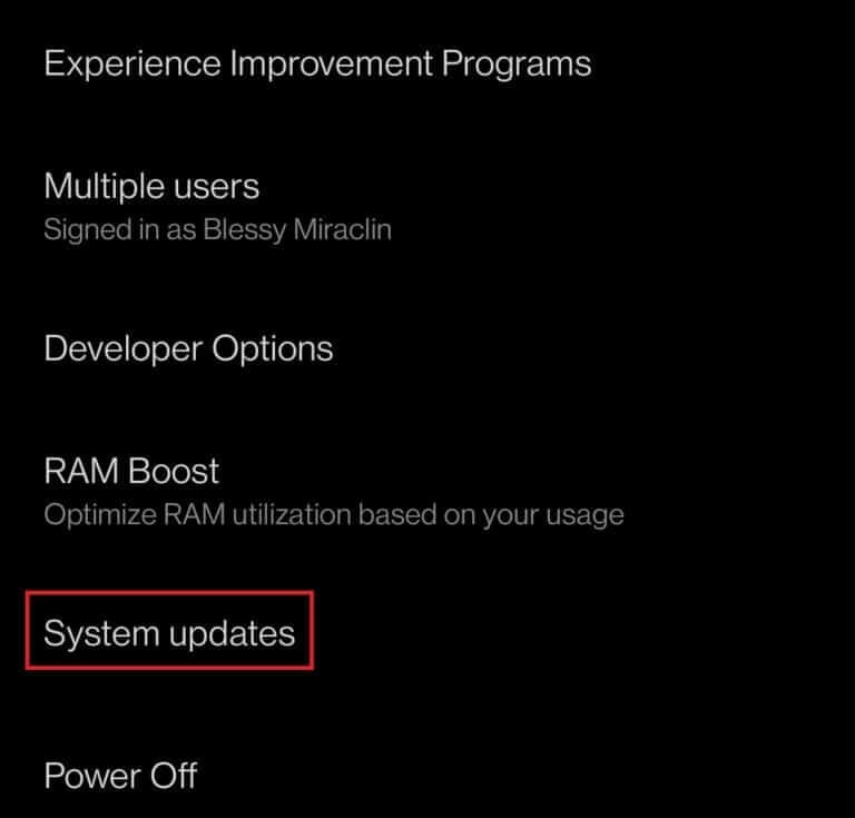 tap-system-updates-768x735-1 14 طريقة لإصلاح عدم عمل 4G على Android