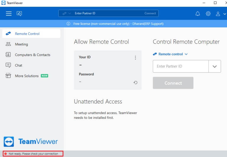 teamviewer-not-ready-check-your-connection-768x530-1 إصلاح عدم اتصال برنامج TeamViewer في Windows 10