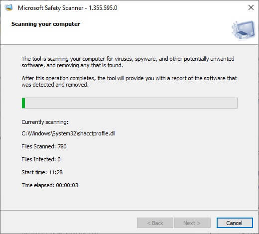 then-wait-until-the-tool-scans-your-pc-for-viruse إصلاح خطأ تطبيق معرف الحدث 1000 في نظام التشغيل Windows 10
