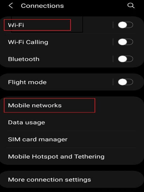 turn-off-and-on-the-wi-fi-or-mobile-network إصلاح عدم تحميل القصص على Snapchat