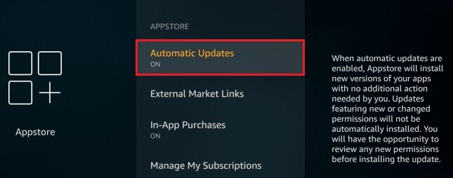 turn-off-automatic-update-in-Amazon-FireStick-appstore-setting كيفية تسريع Firestick