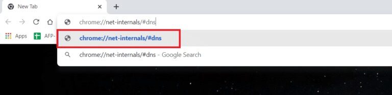 type-chrome-net-internals-dns-in-the-search-bar-768x187-1 إصلاح ERR_EMPTY_RESPONSE في Google Chrome