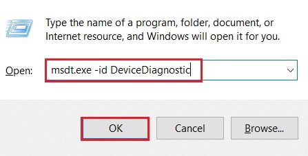 type-in-command-msdt.exe-id-DeviceDiagnostic-in-Run-command-box-and-select-OK إصلاح خطأ لا توجد كاميرا متصلة 0xa00f4244