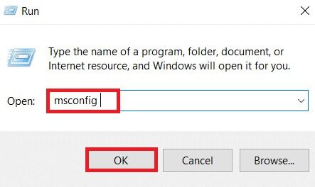 type-msconfig-in-the-run-dialogue-box إصلاح عملية المضيف لإعداد المزامنة