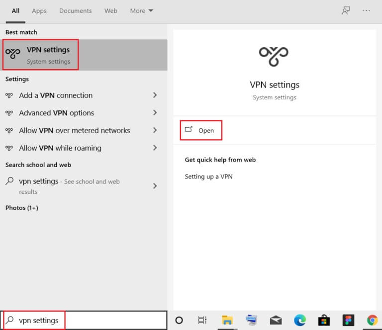 type-vpn-settings-and-click-on-Open-in-Windows-10-search-bar-768x664-1 إصلاح رمز خطأ Square Enix i2501