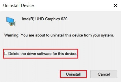 uninstall-device-driver-confirmation-prompt-intel-UHD-graphics-driver إصلاح عدم اتصال جهاز الكمبيوتر الذي يعمل بنظام Windows بالتلفزيون