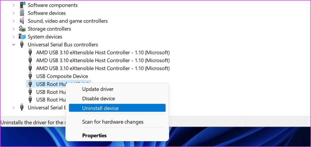 uninstall-drivers-Fix-Windows-11-Not-Recognizing-USB-Devices أفضل 8 طرق لإصلاح عدم تعرف Windows 11 على أجهزة USB