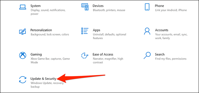 update-security-settings كيفية إصلاح وميض الشاشة في Windows 10
