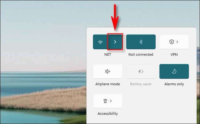 win11_click_wifi_arrow-650x403 كيفية نسيان شبكة Wi-Fi محفوظة على Windows 11
