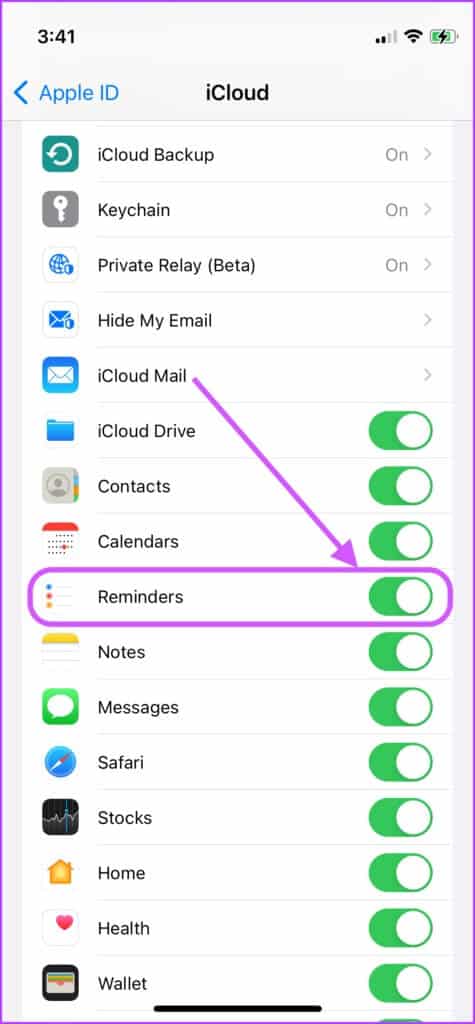 2.-Make-Sure-iCloud-Sync-Is-Enabled-for-Reminders-on-iPhone-and-Mac-3-475x1024-1 أفضل 7 طرق لإصلاح التذكيرات غير المتزامنة بين iPhone و Mac