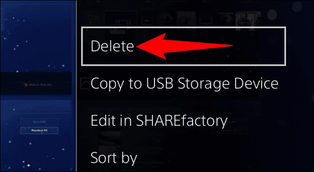 21-delete-capture-data كيفية حذف لعبة على PS4