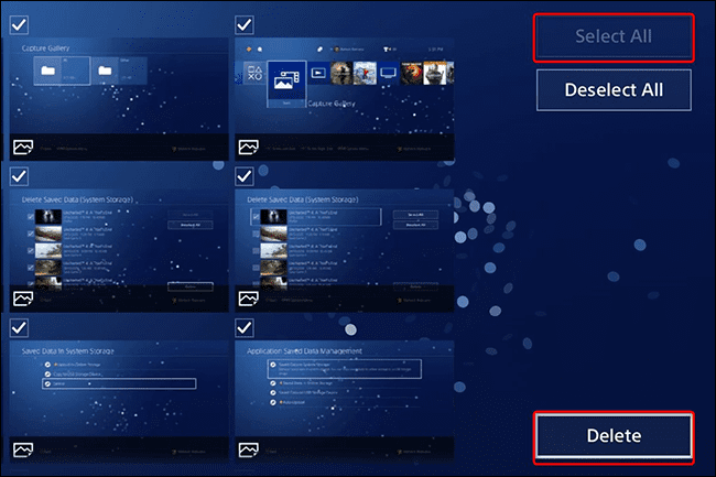 22-make-capture-file-selection كيفية حذف لعبة على PS4