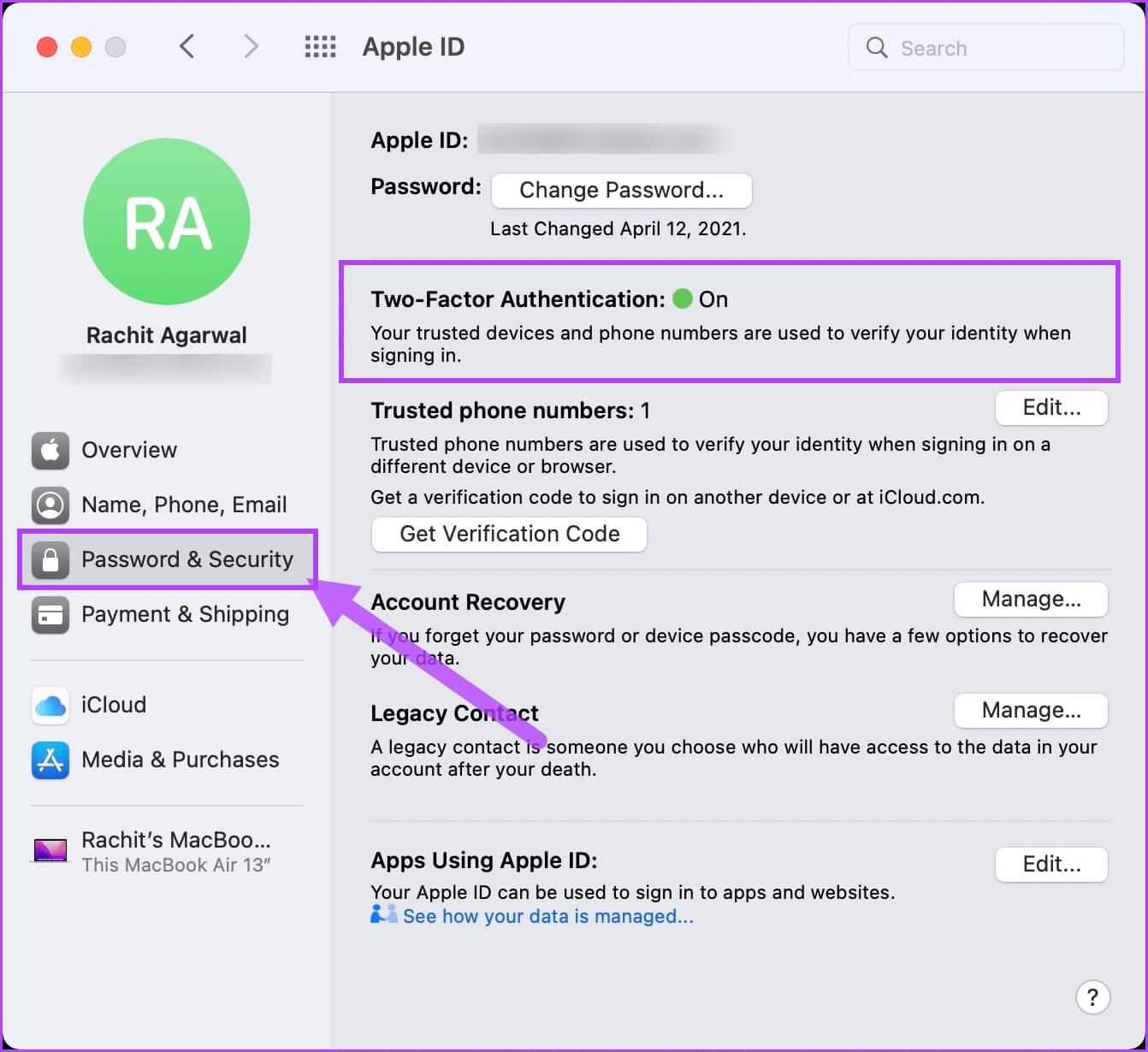 3.-Enable-Two-Factor-Authentication-edited أفضل 8 طرق لإصلاح عدم عمل Sidecar على iPad و Mac