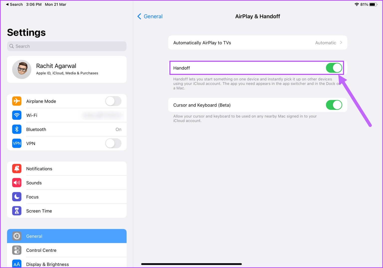 6.-Enable-Handoff-on-Mac-and-iPad-5-1536x1074-1 أفضل 8 طرق لإصلاح عدم عمل Sidecar على iPad و Mac