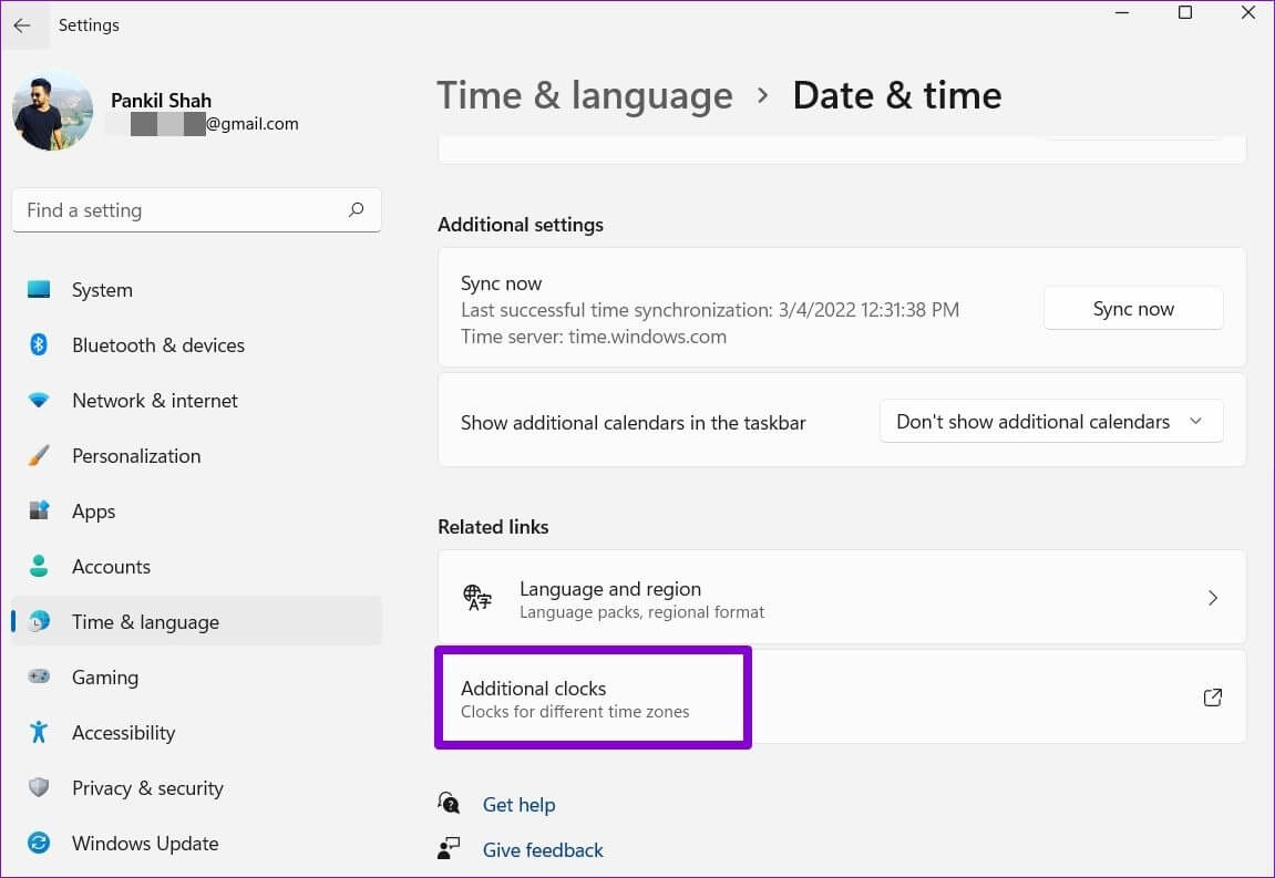 Additional-Clocks-on-Windows-11 أفضل 7 طرق لإصلاح فشل مزامنة الوقت على Windows 11