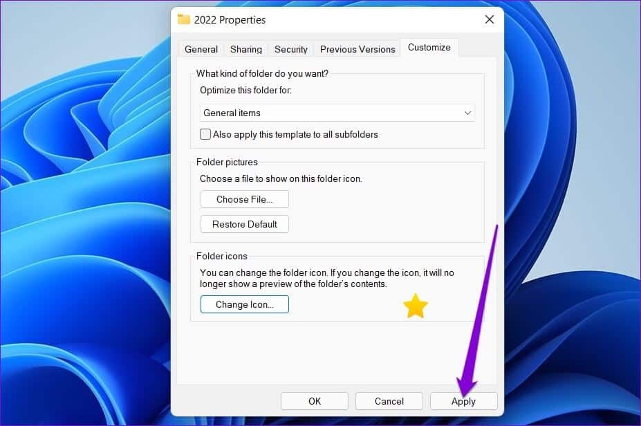 Apply-Folder-Icon كيفية تغيير الأيقونات على Windows 11