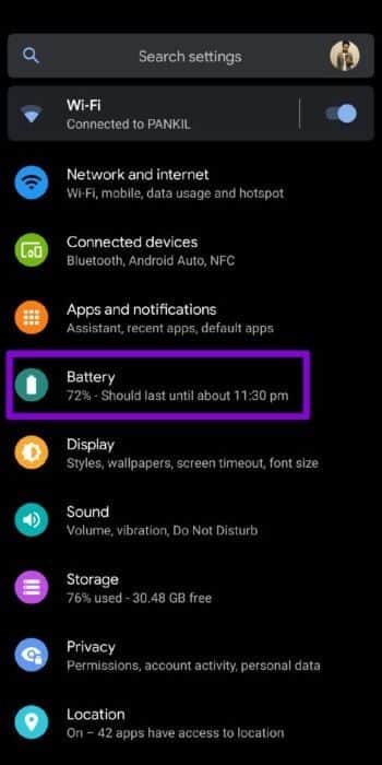 Battery-Settings-on-Android-512x1024-1 أفضل 10 طرق لإصلاح مشكلات استنزاف البطارية على Android