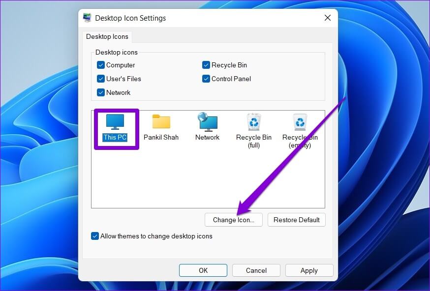 Change-Desktop-Icon-on-Windows-11 كيفية تغيير الأيقونات على Windows 11