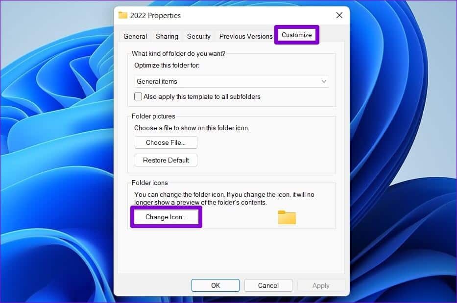 Change-Folder-Icon-on-Windows كيفية تغيير الأيقونات على Windows 11