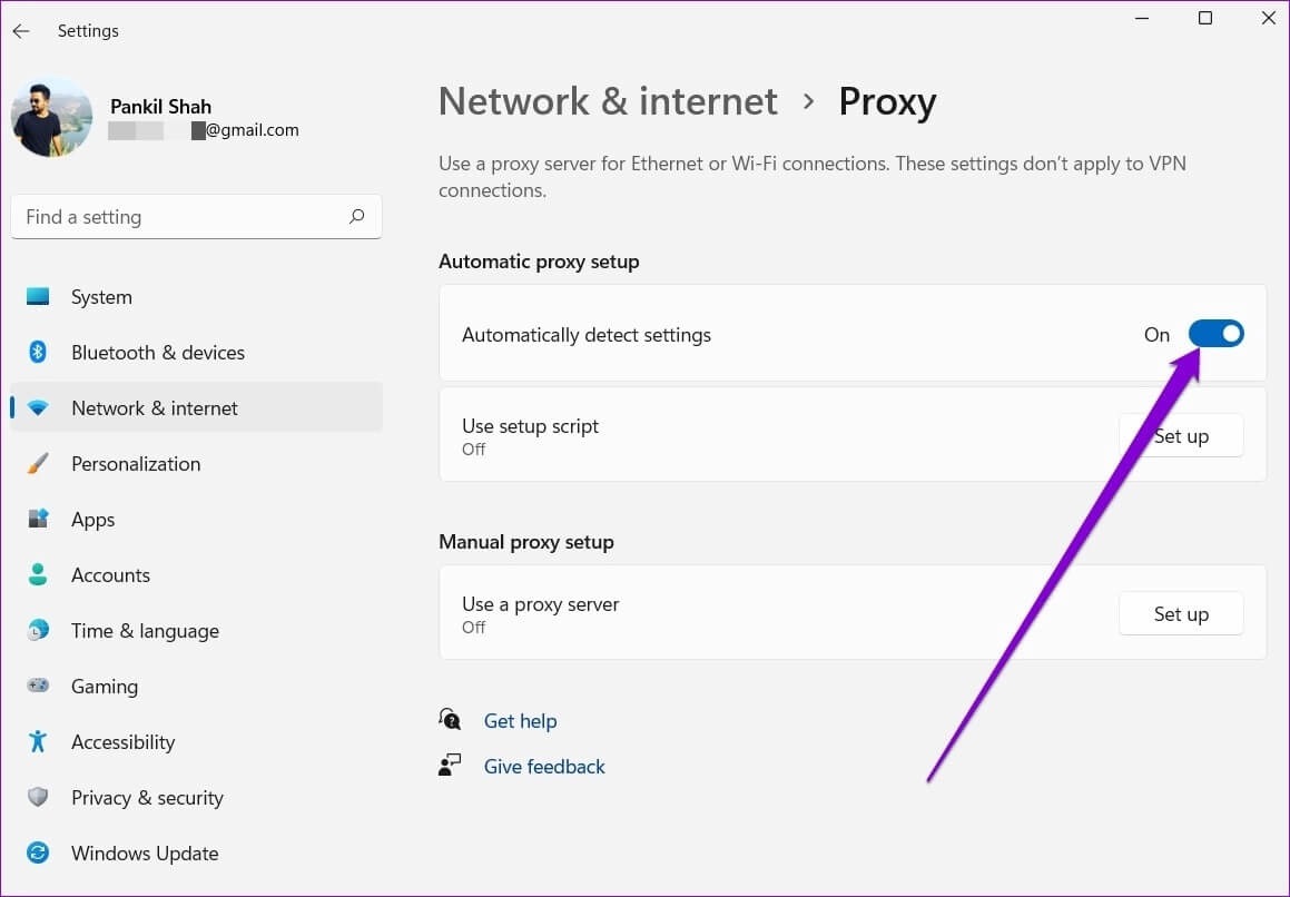 Disable-Proxy-on-Windows أفضل 8 طرق لإصلاح خطأ "تم قطع اتصالك" على Chrome