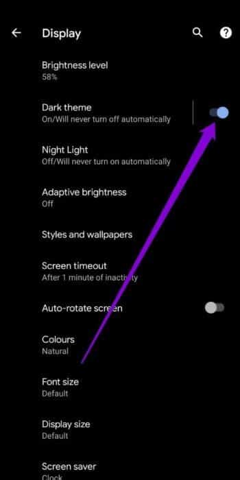 Enable-Dark-Theme-on-Android-512x1024-1 أفضل 10 طرق لإصلاح مشكلات استنزاف البطارية على Android