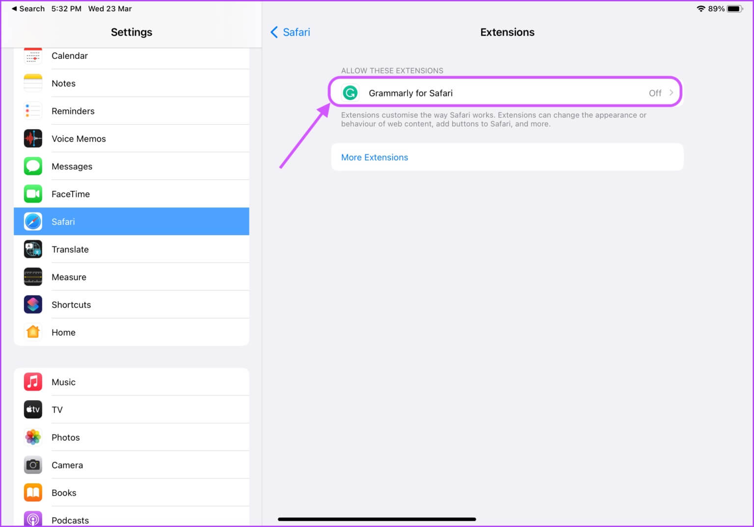 كيفية استخدام إضافات Safari على iPad - %categories
