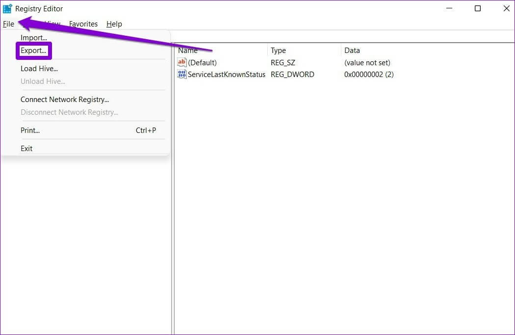 Export-Registry-Files كيفية عمل نسخة احتياطية من السجل واستعادته في Windows 11