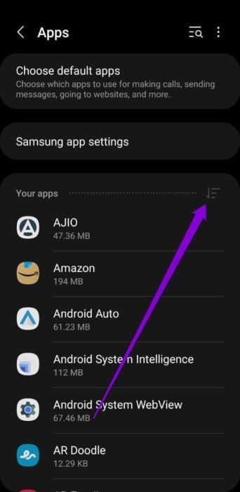Filter-Apps-on-Samsung-1-500x1024-1 أفضل 7 طرق لإصلاح عدم عمل لوحة مفاتيح Samsung على هواتف Galaxy