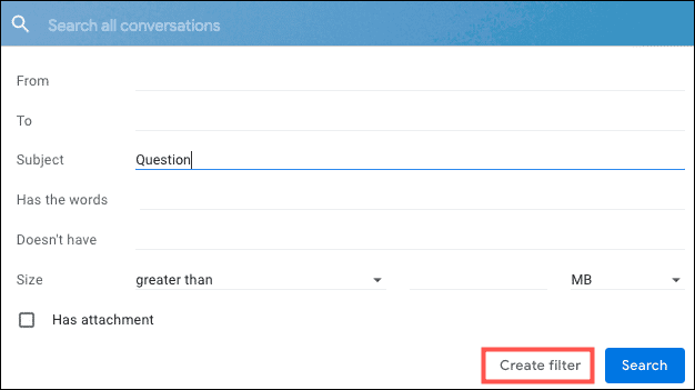 FilterConditions-GmailSendAutomaticEmail كيفية إرسال رسائل بريد إلكتروني للرد التلقائي في Gmail
