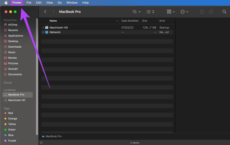 Finder-default-folder-3-edit-768x483-1 كيفية إصلاح الشريط الجانبي المفقود في Finder