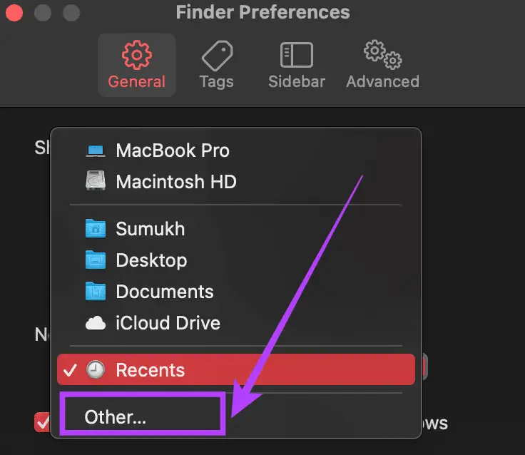 Finder-default-folder-6 كيفية تغيير مجلد الفتح الافتراضي في Finder