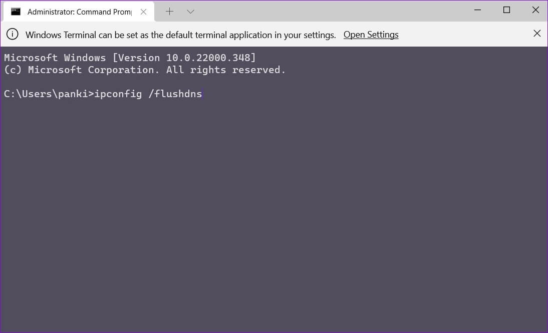 Flush-DNS-on-Windows-11 أفضل 8 طرق لإصلاح خطأ "تم قطع اتصالك" على Chrome