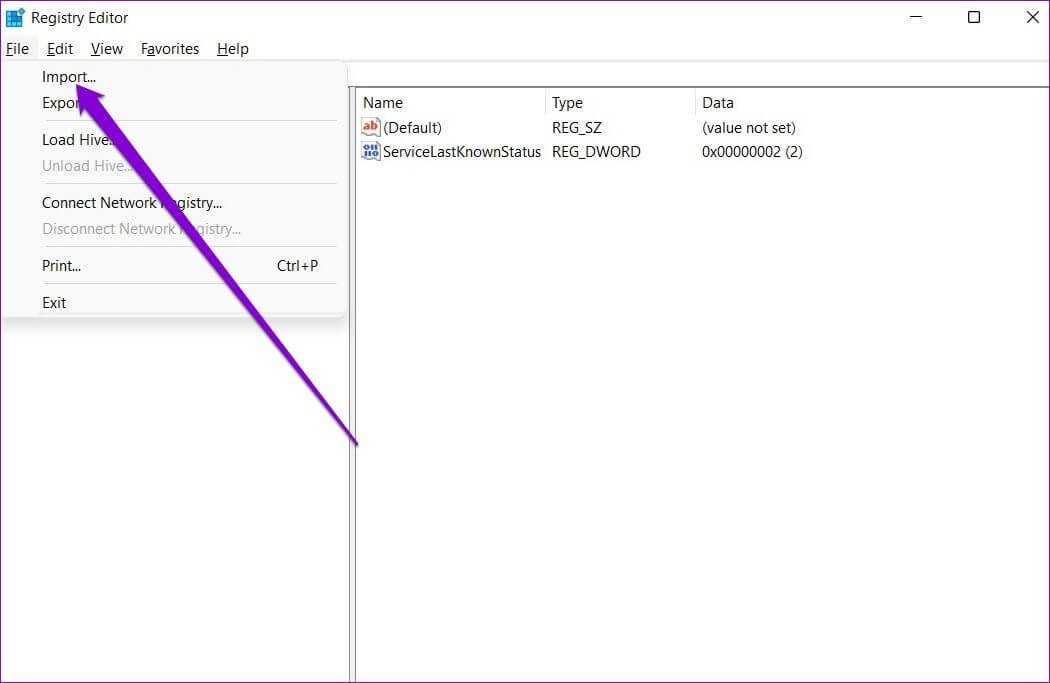 Import-Registry-Files كيفية عمل نسخة احتياطية من السجل واستعادته في Windows 11