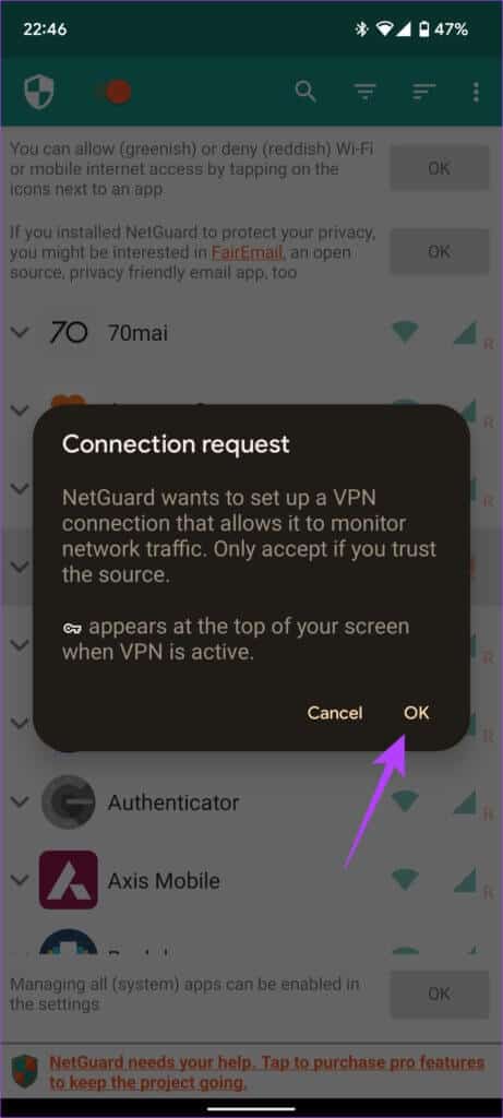 Internet-block-11-461x1024-1 أفضل طريقتين لمنع التطبيقات من الوصول إلى الإنترنت على Android