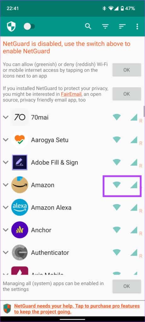 Internet-block-8-2-461x1024-1 أفضل طريقتين لمنع التطبيقات من الوصول إلى الإنترنت على Android