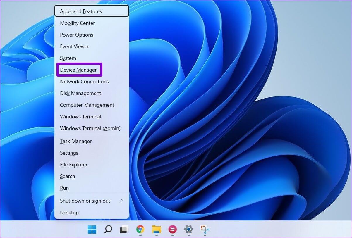 Open-Device-Manager-on-Windows-1 أفضل 7 طرق لإصلاح عدم تشغيل مقاطع الفيديو على Windows 11