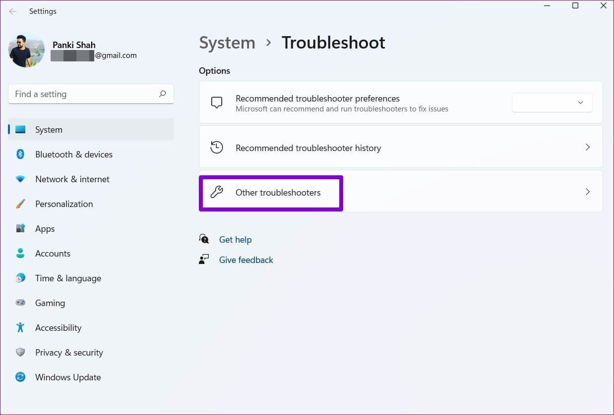 Other-Troubleshooter-4 أفضل 7 طرق لإصلاح عدم تشغيل مقاطع الفيديو على Windows 11