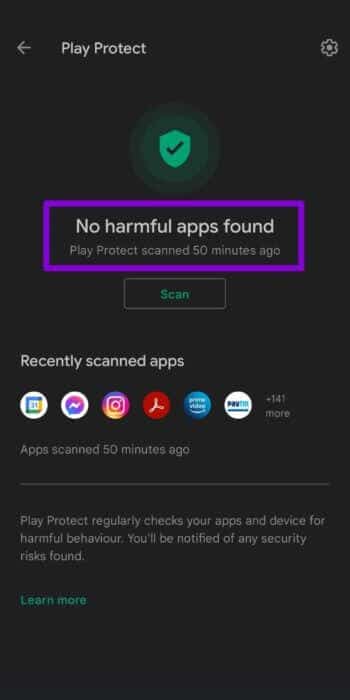 Play-Protect-Status-512x1024-1 كيفية تأمين جهاز Android الخاص بك باستخدام Google Play Protect