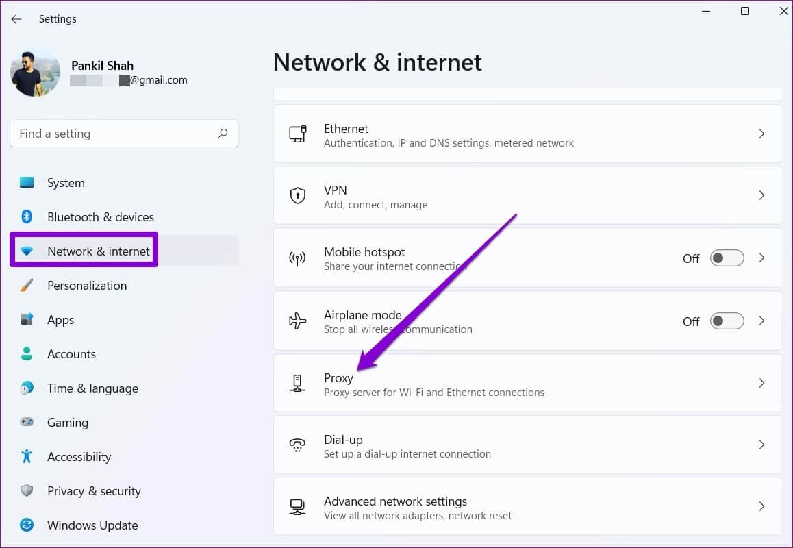 Proxy-Settings-on-Windows أفضل 8 طرق لإصلاح خطأ "تم قطع اتصالك" على Chrome