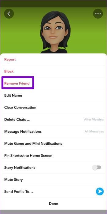Remove-Friend-Snapchat-512x1024-1 أفضل 8 طرق لإصلاح عدم تحميل Snaps على Snapchat