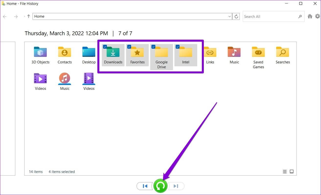 Restore-Files-from-File-History-on-Windows كيفية استخدام محفوظات الملفات للنسخ الاحتياطي واستعادة الملفات على Windows 11