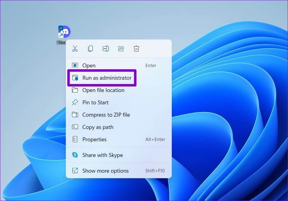 Run-Discord-as-Administrator-1 أفضل 8 طرق لإصلاح عدم عمل الكاميرا على Discord